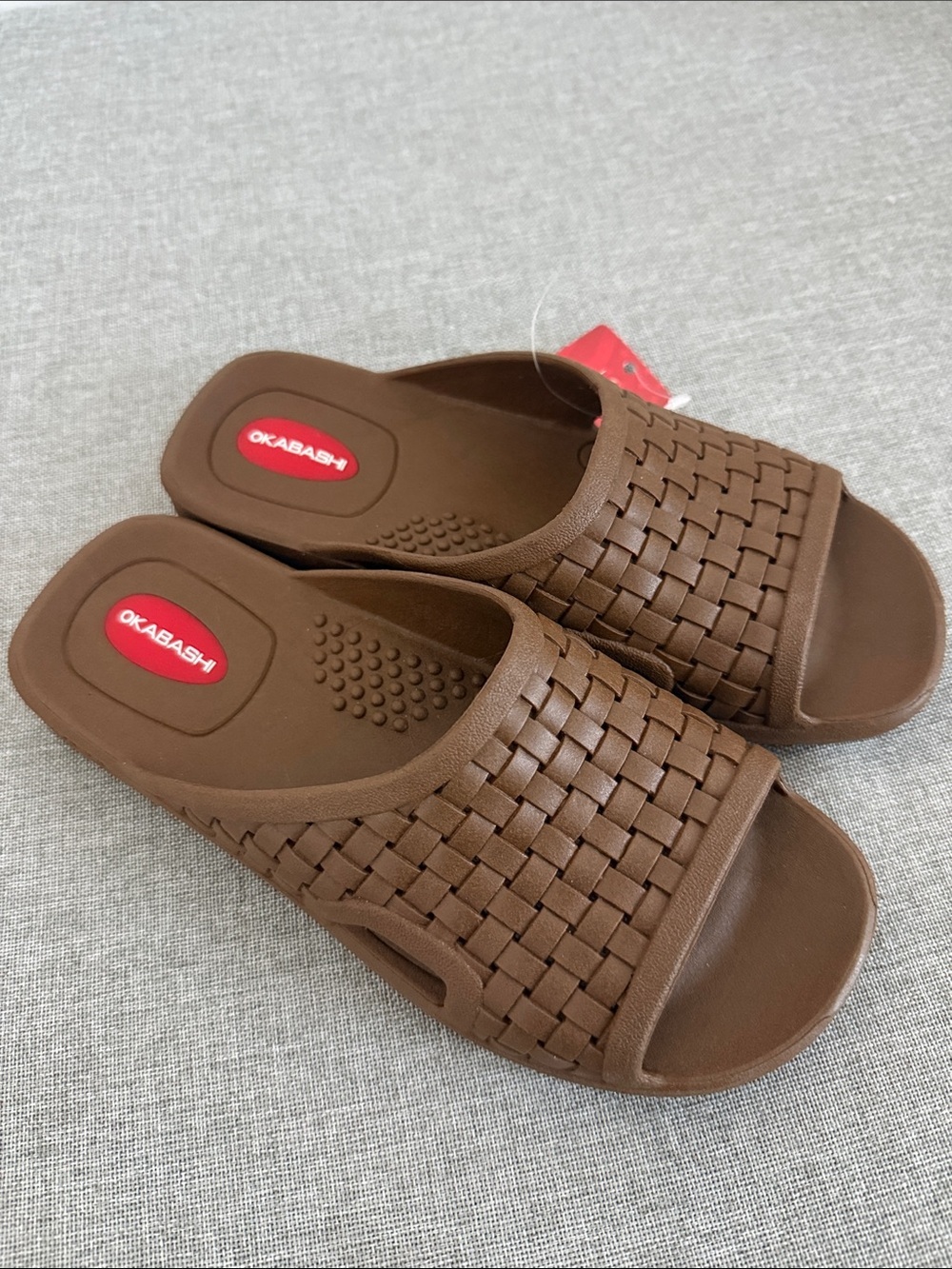 Okabashi Brown Woven Slide Mules for Women8/9 men 6/7 - Picture 2 of 8